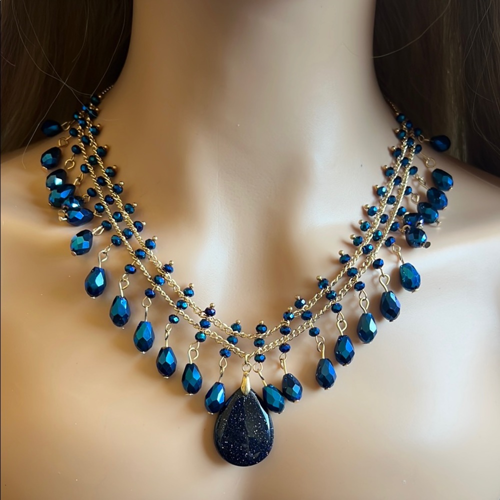 Blue Sandstone Necklace
